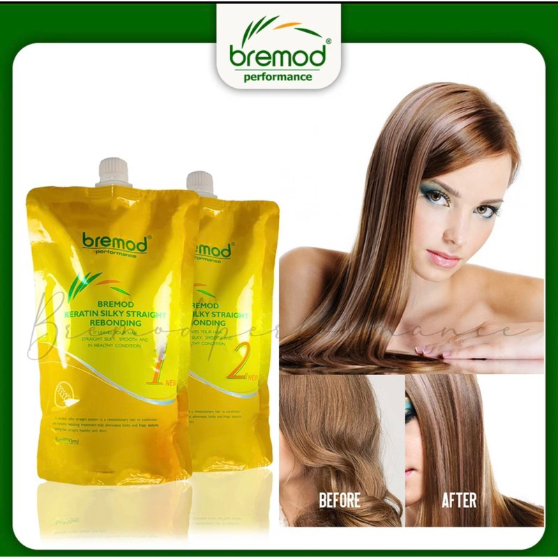 Bremod Keratin Silky Straight Rebonding (1 Set) | Shopee Philippines