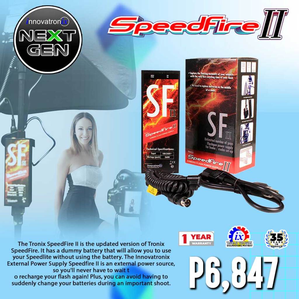 Innovatronix NextGen SpeedFire II external power supply which connects ...