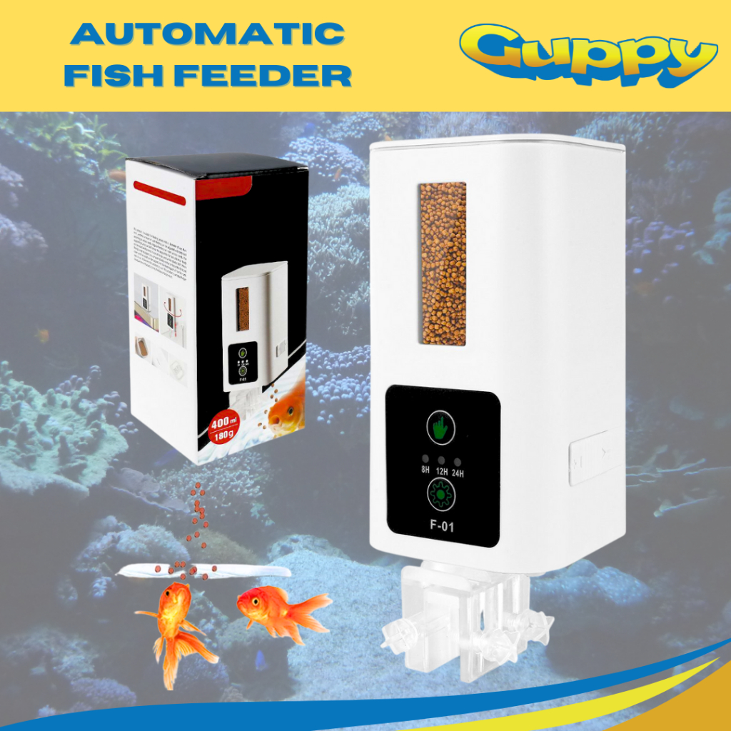 Image showcasing Automatic Goldfish Feeder For Aquarium Tanks Fish Feeder 400ml/180g ...