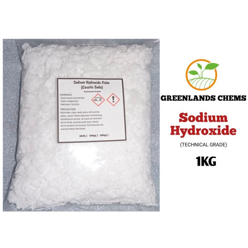 Sodium Hydroxide Caustic Soda Lye Flakes Technical 1kg Shopee Philippines