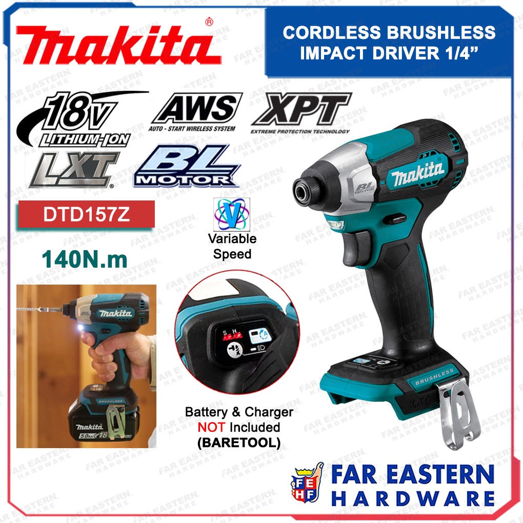 MAKITA DTD157Z Cordless Brushless Impact Driver 1/4