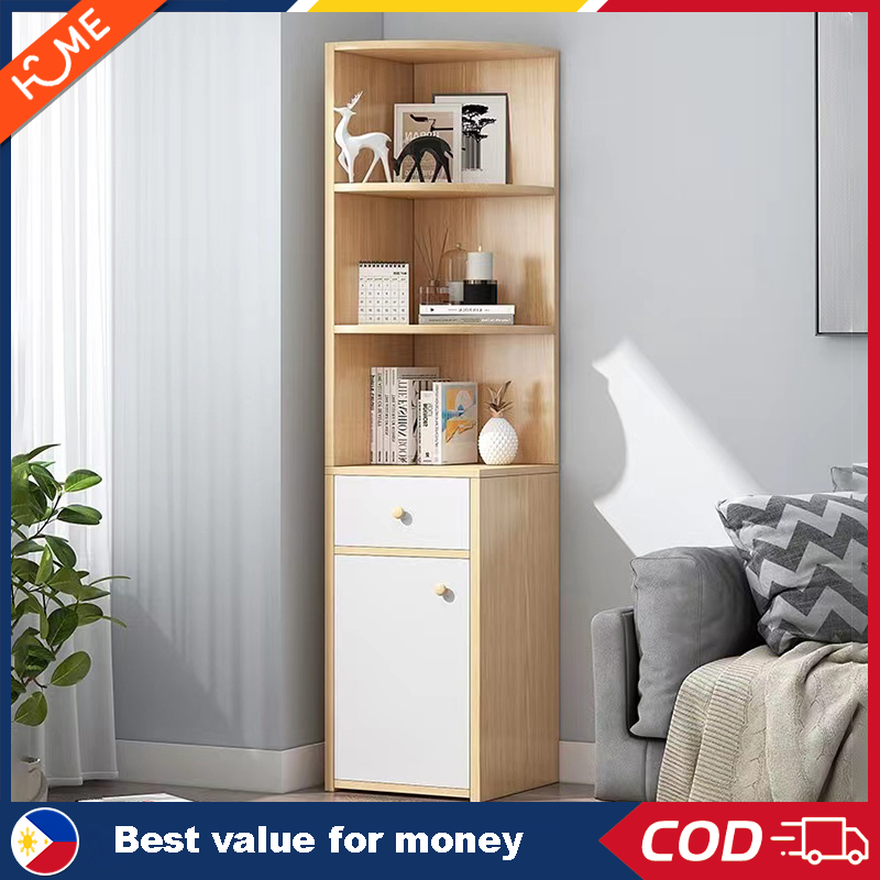 Simple Corner Cabinet Corner Storage Cabinet Corner Shelf With Drawer ...