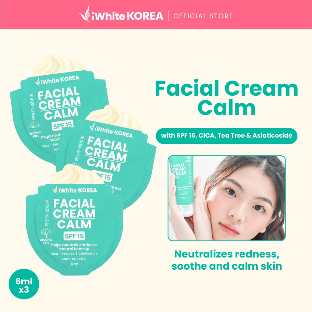 iWhite Korea Facial Cream Calm SPF15 Sachet 6ml x 3pcs | Shopee Philippines