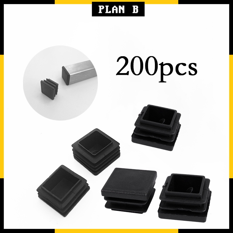 200pcs 1inch Square Tube Plastic Footing Insert Type Square Blanking ...