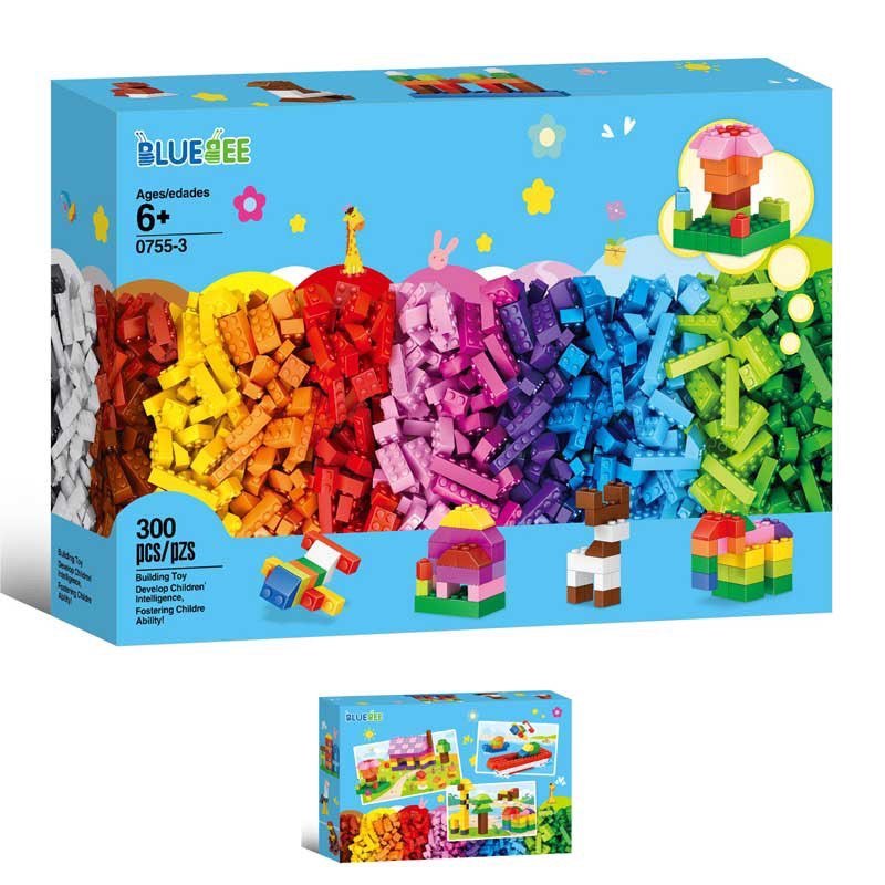 300 Pieces DIY Creative Colorful Building Blocks toy Set for Kids ...