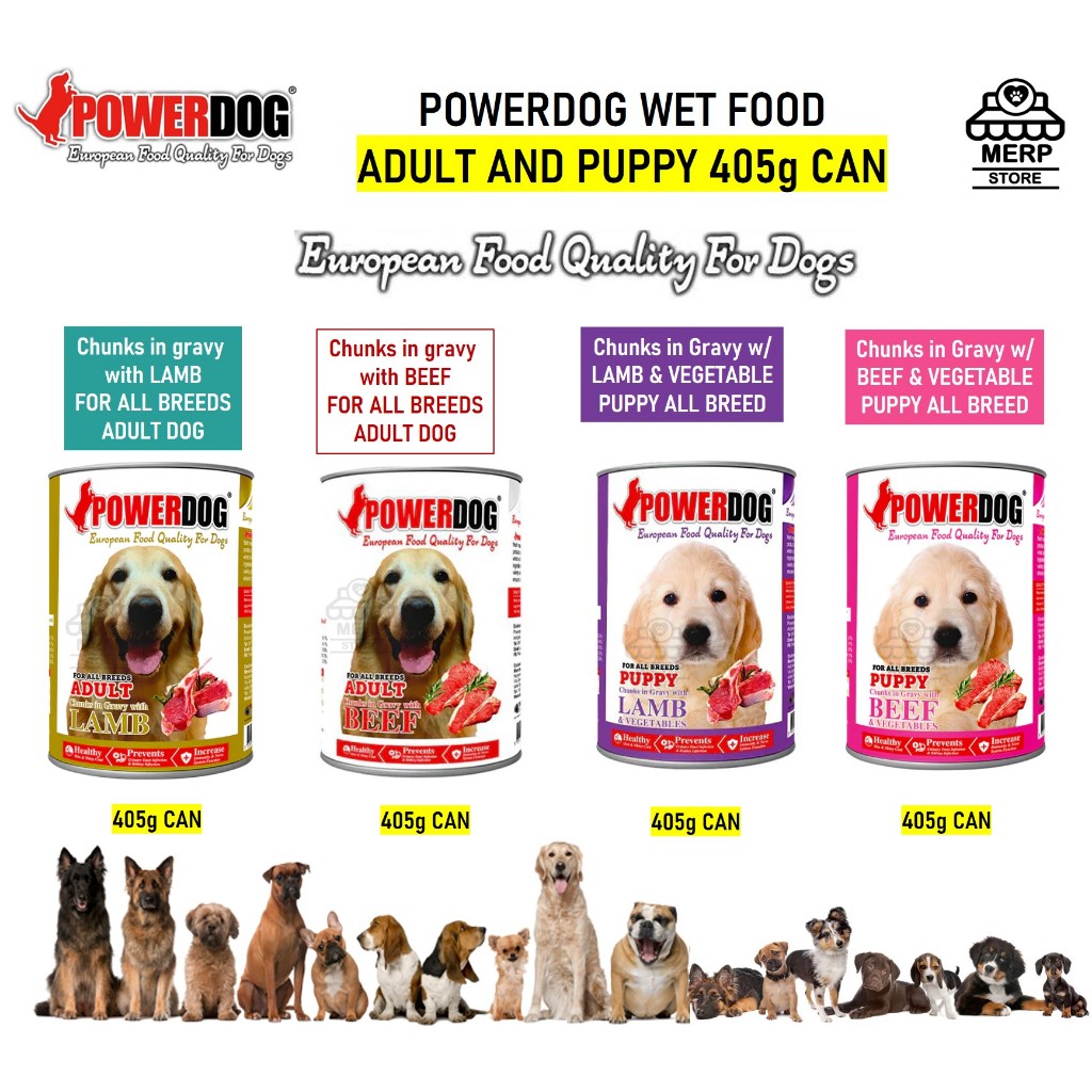 Powerdog Can Dog Wet Food for Adult and Puppy 405g Can Shopee Philippines