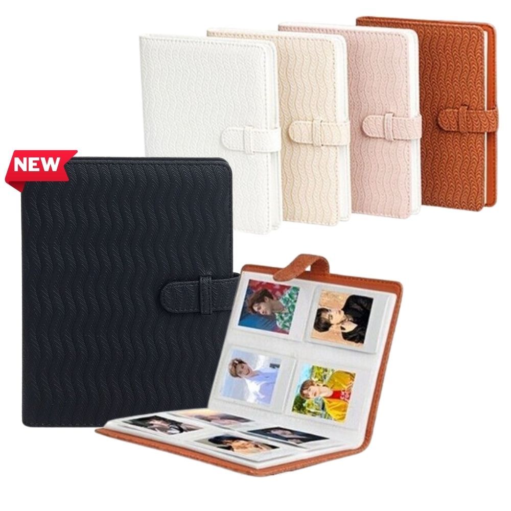 Pikxi 128 Pockets Elegant Carved Wave Style Photo Album for Fujifilm ...