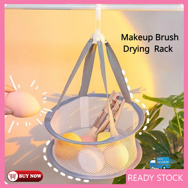 Mini Mesh Drying Rack Hanging Basket Beauty Makeup Brush&Makeup Egg ...