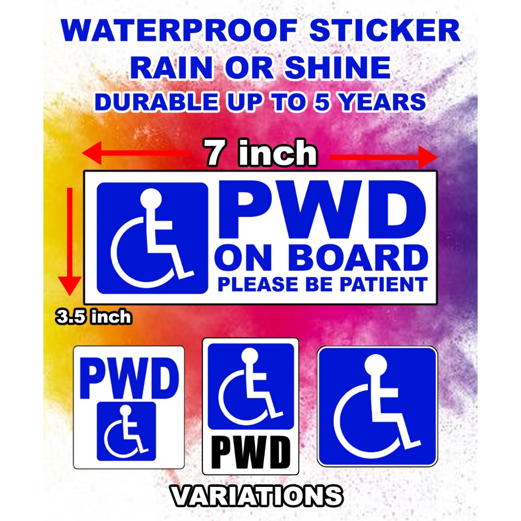 Pwd on board v2 sticker regular vinyl sticker NOT reflectorize | Shopee ...