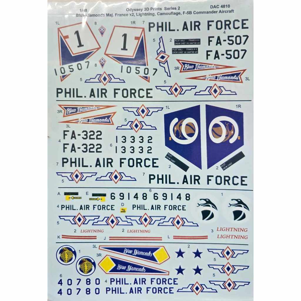 Odyssey 3D Print Phil Air Force F5 Decals | Shopee Philippines