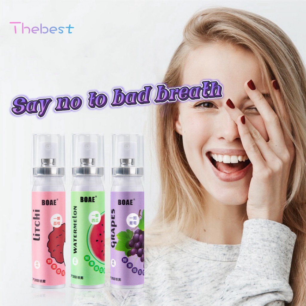 20ML Mouth Spray for Bad Breath Mint Peach Breath Freshener Lasting ...