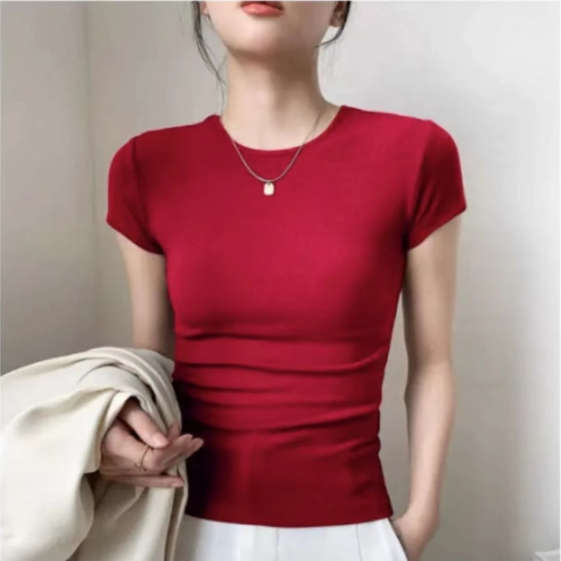 Korean tshirt for women Cotton short sleeve casual tshirt for woman ...