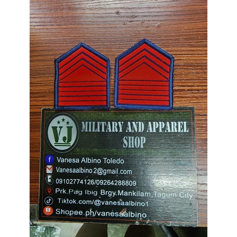 SPO3 GOA RANK EMBROIDERY PATCHES SOLD BY PAIR | Shopee Philippines