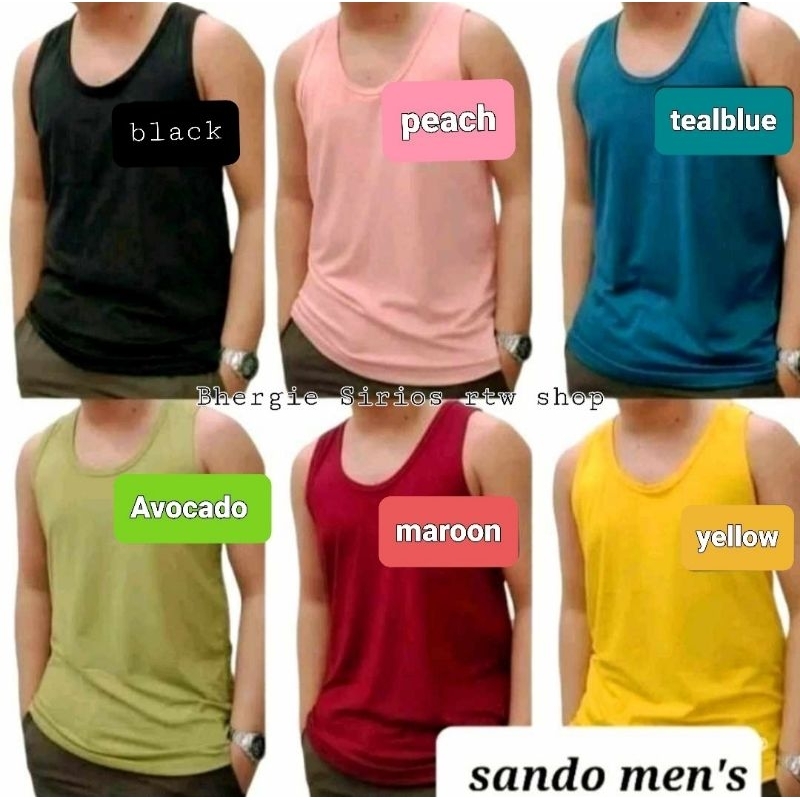 SANDO PLAIN ADULT CAN FIT UP TO XL 3PCS ASSORTED COLOR AND STICKER ...