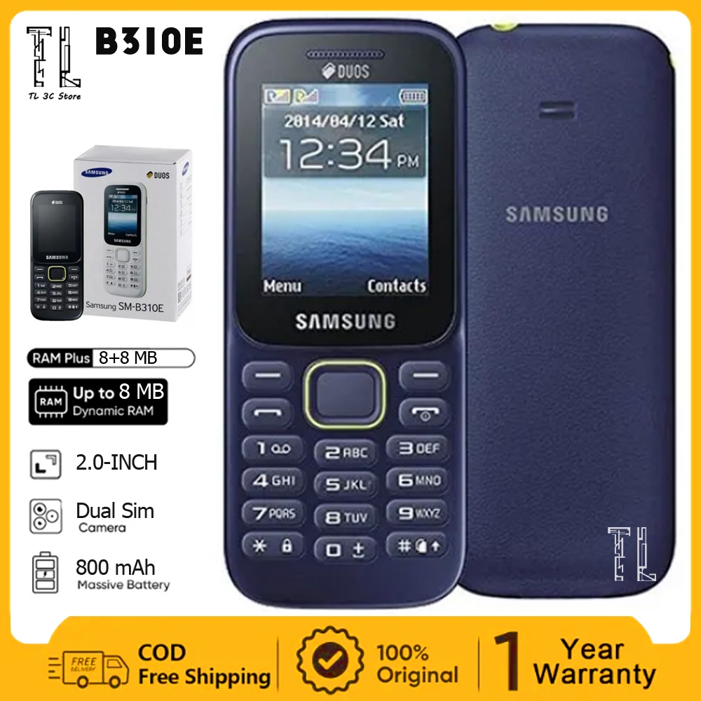 Samsung B310E Original keypad Phone 2.0-inch Backup phone Seniors Phone  Dual Sim Basic Mobile phone | Shopee Philippines