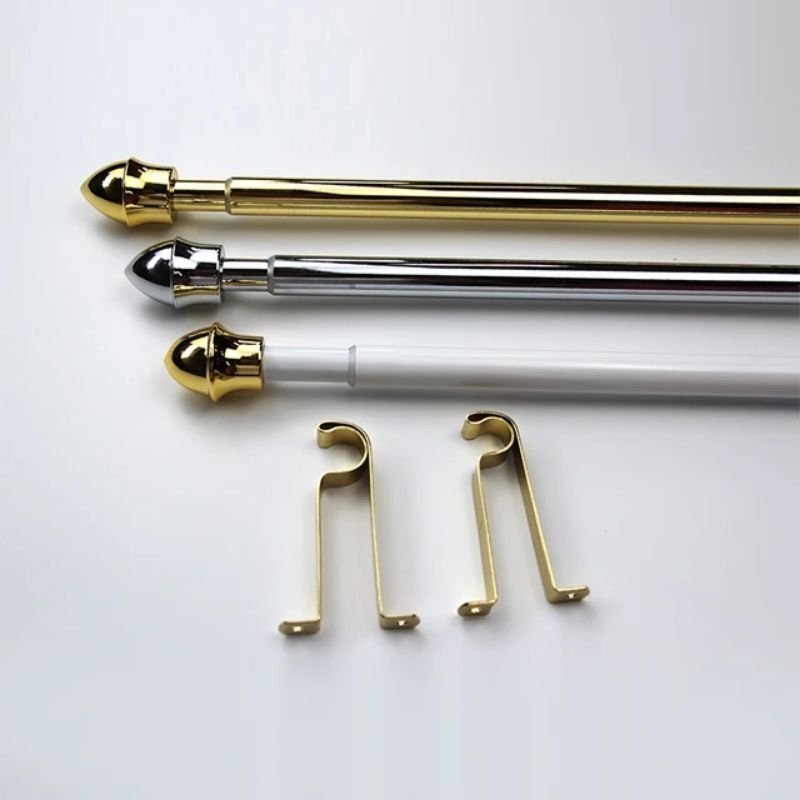 48inches Small Adjustable Extendable Curtain Rod Set Thick/Thin With ...
