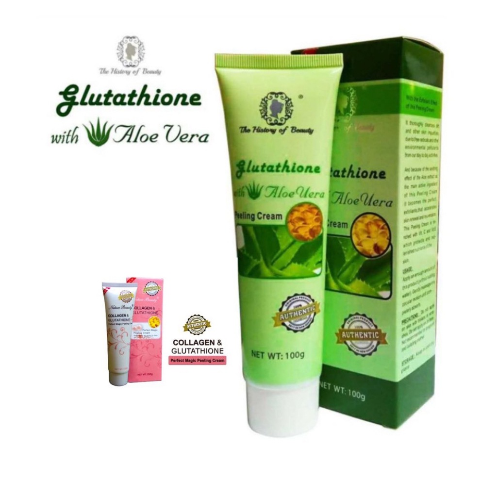 (2n1) glutathione w/ aloe vera / Collagen & Glutathione 100g | Shopee ...