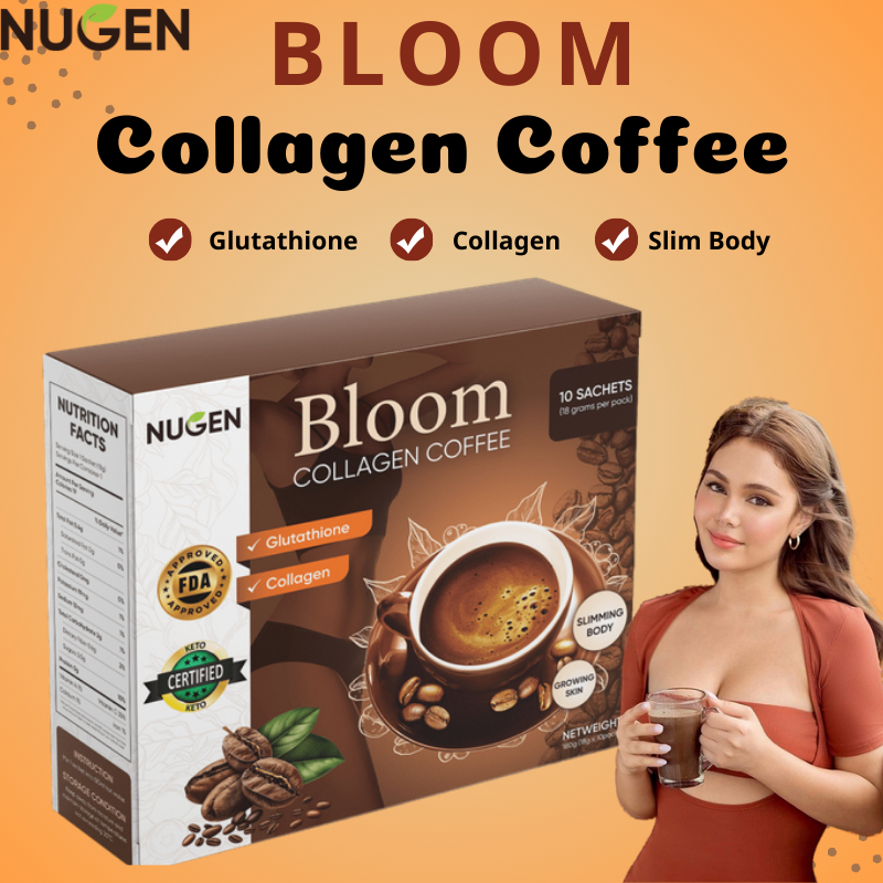 Bloom Collagen Coffee Nugen Original Pure Collagen Drink Glutathione ...