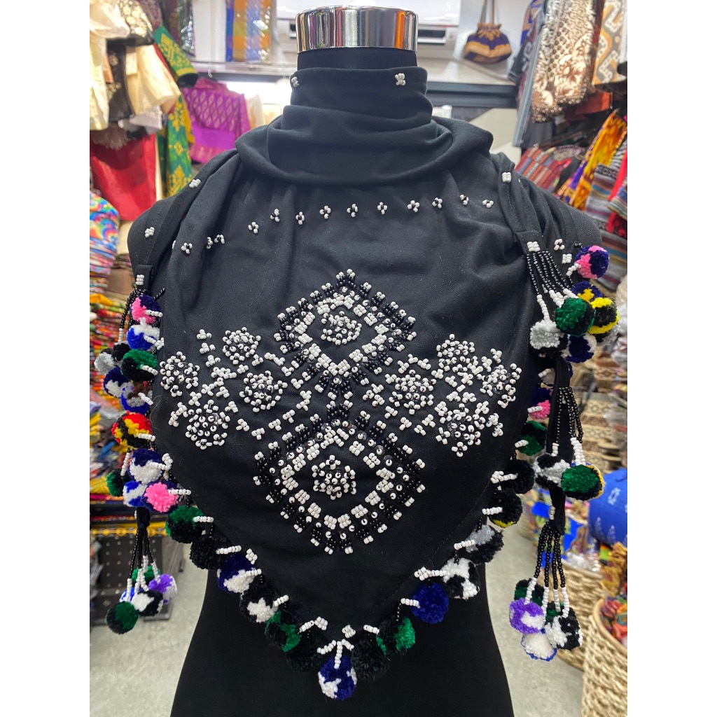 TANGKULO SCARF / Beaded Necklace / Handweave Yakan / Davao Traditional