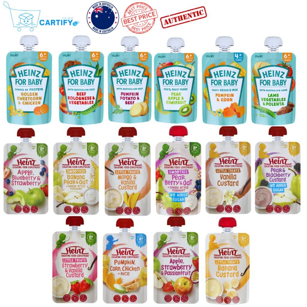 Heinz Baby Healthy Food Puree 120grams No Preservatives No Artificial Colours