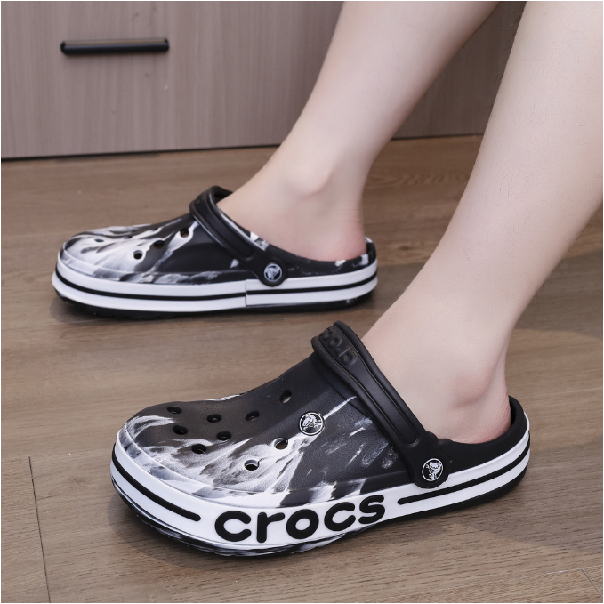 2024 New Crocs for men series sandals and slippers all rubber material more lightweight Shopee Philippines