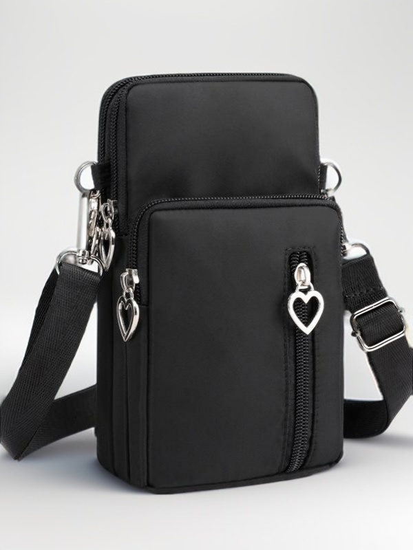 Casual Nylon Phone Bag, Sports Running Armband Bag, Mini Crossbody Purse  Wallet For Women