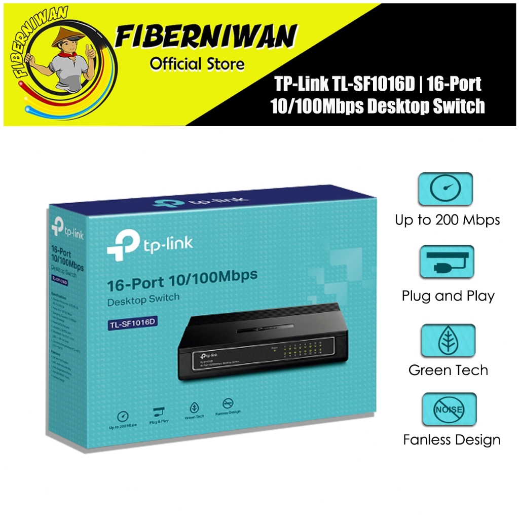 TP-Link Tl-Sf1016D 16Port 10/100Mbps Desktop Switch | Shopee Philippines