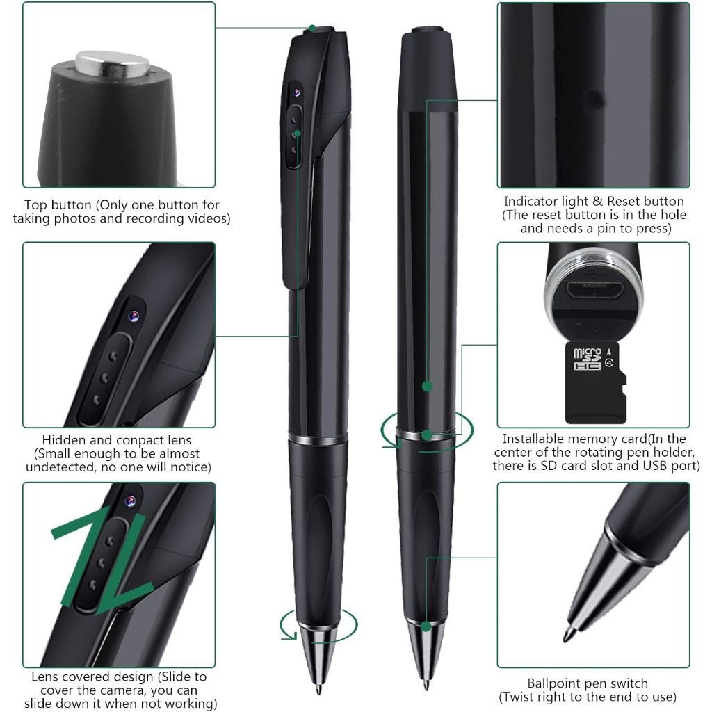Pen style camera hidden camera spy camera Portable Mini Camera Wireless ...