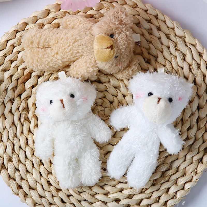 Plush Blush Bear Keychain Charms Teddy Bear Couple bagAccessories Small  Fabric Bear - Main Image