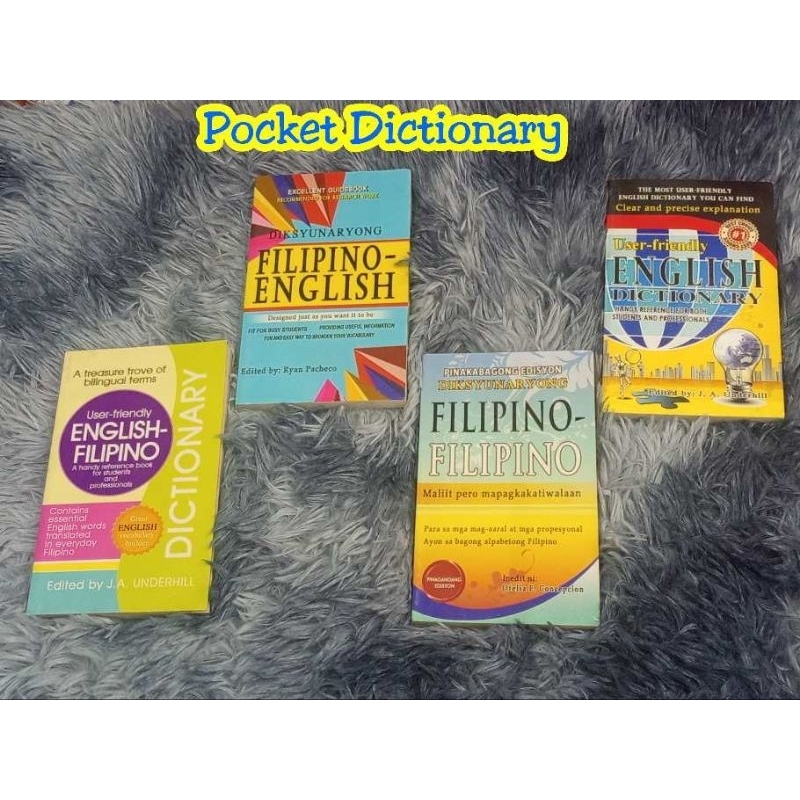 Pocket Dictionary(Filipino- English/English-Filipino/English/Filipino ...