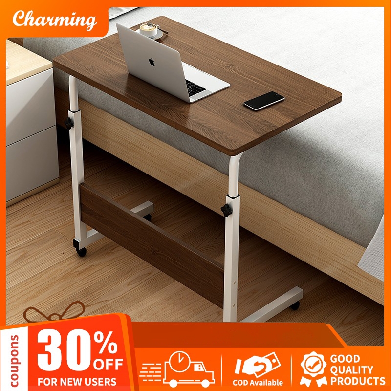 Computer Laptop Home Office Desk Bed Side Lazy Table with Wheel ...