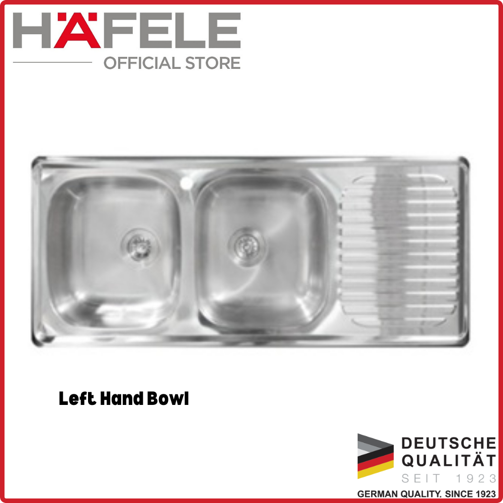 Hafele Double Bowl with Drainboard Kitchen Sink 1200 x 500 x 160 mm Shopee Philippines