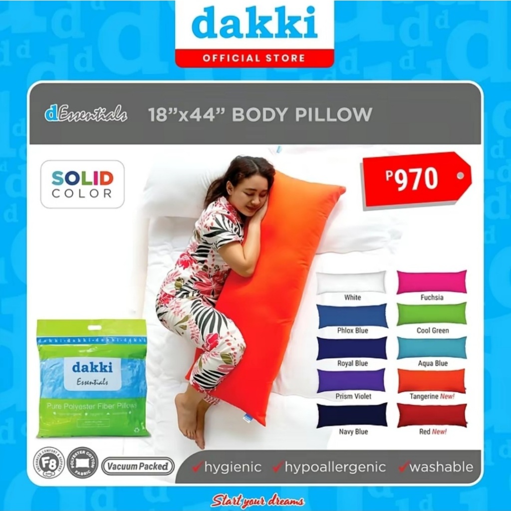 DAKKI ESSENTIALS BODY PILLOW 18 x44 Shopee Philippines