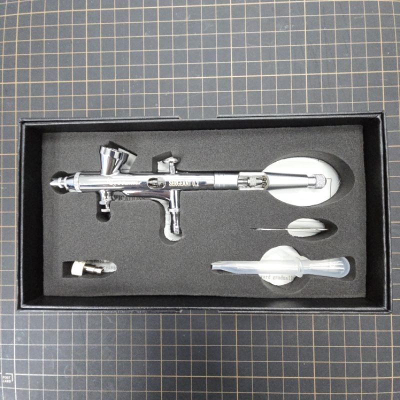 PointZero Dual-Action Gravity Feed Airbrush Set - 3 Tip Sizes (.2mm, .3mm, .5mm) With 2cc Cup