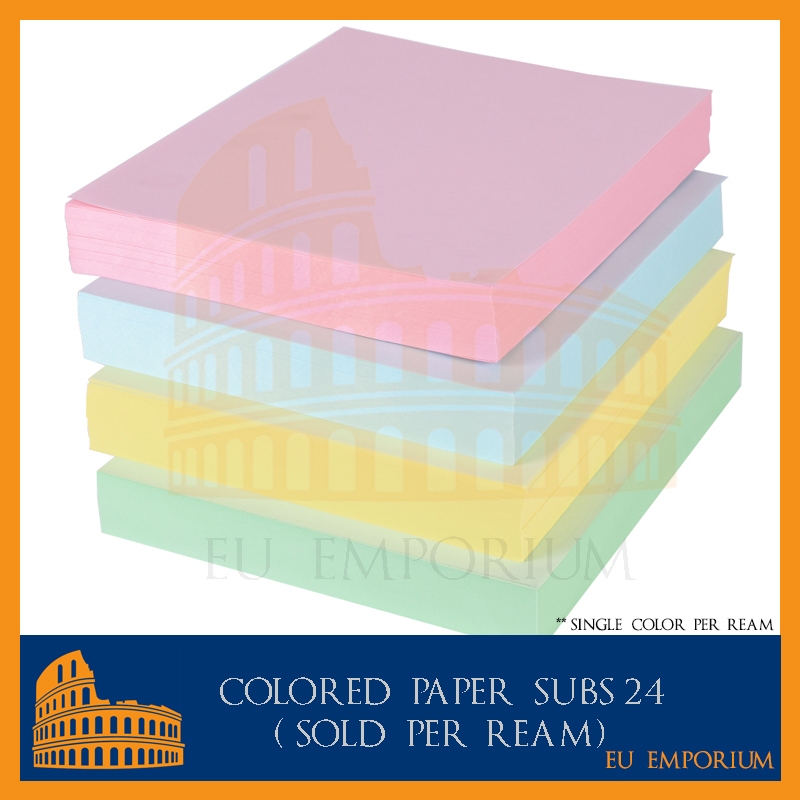 Multi-Purpose Colored Paper Color Paper Short Long A4 Bond 24 (80gsm ...