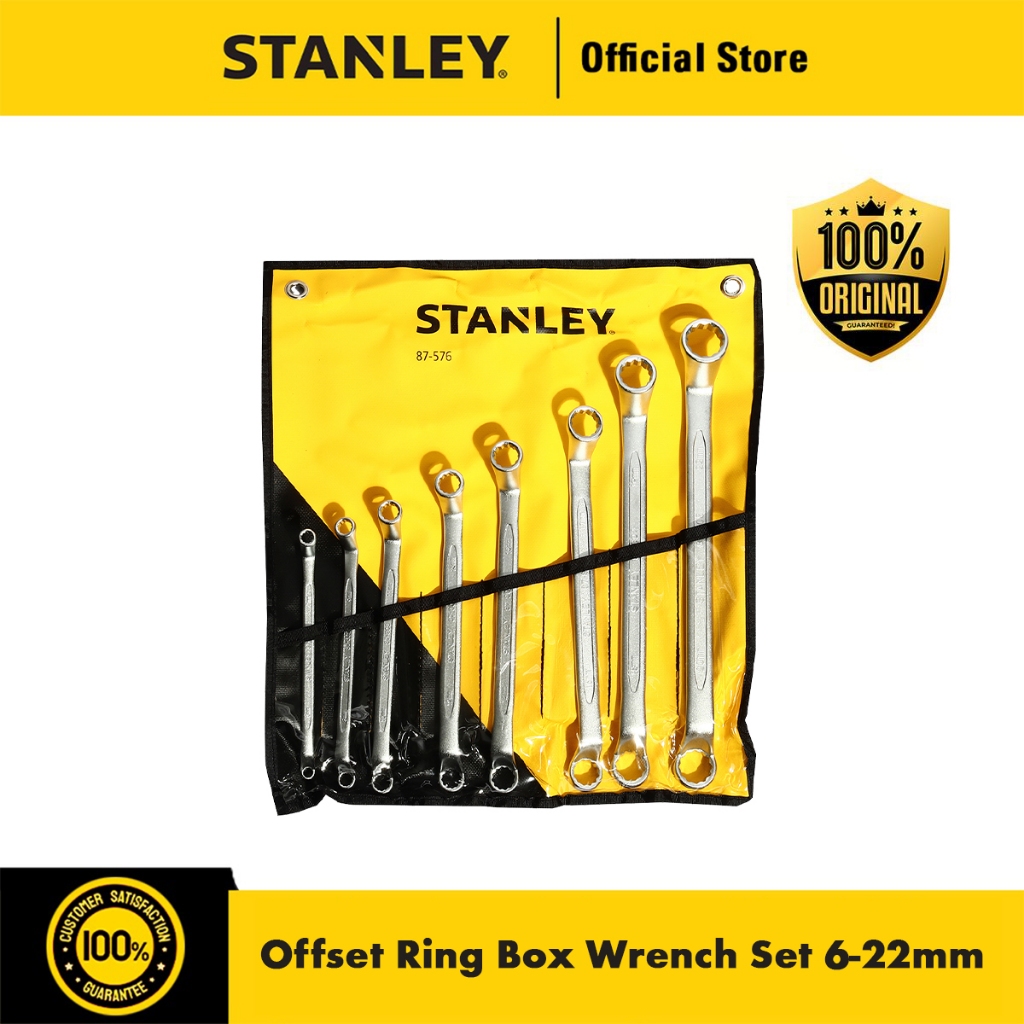 Stanley 87-576 SL Offset Ring Box Wrench Set 6-22mm | Shopee Philippines