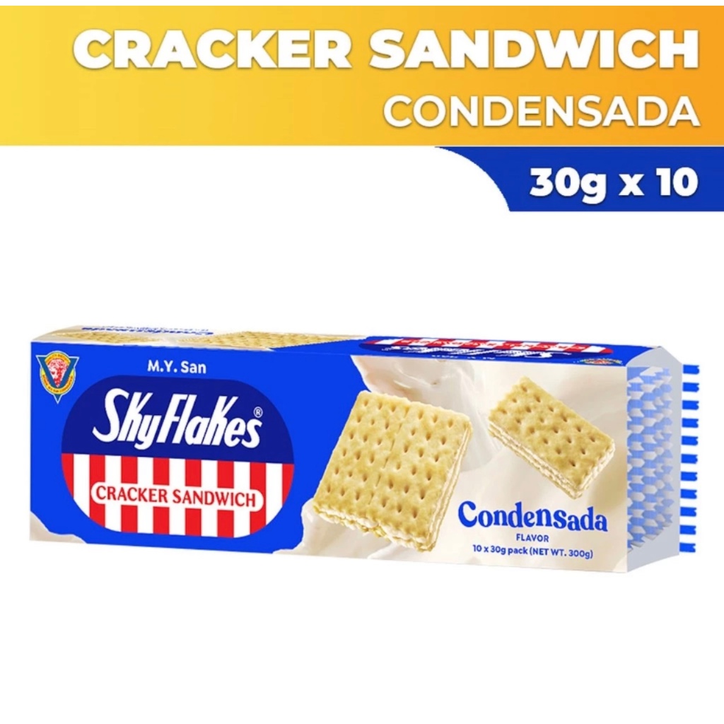 Skyflakes Cracker Sandwich Condensada Flavor 10 × 30 grams | Shopee ...