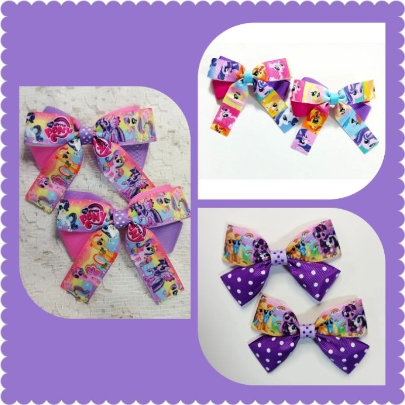 My Little Pony MLP Ribbon 1 pair Hairclip | Shopee Philippines