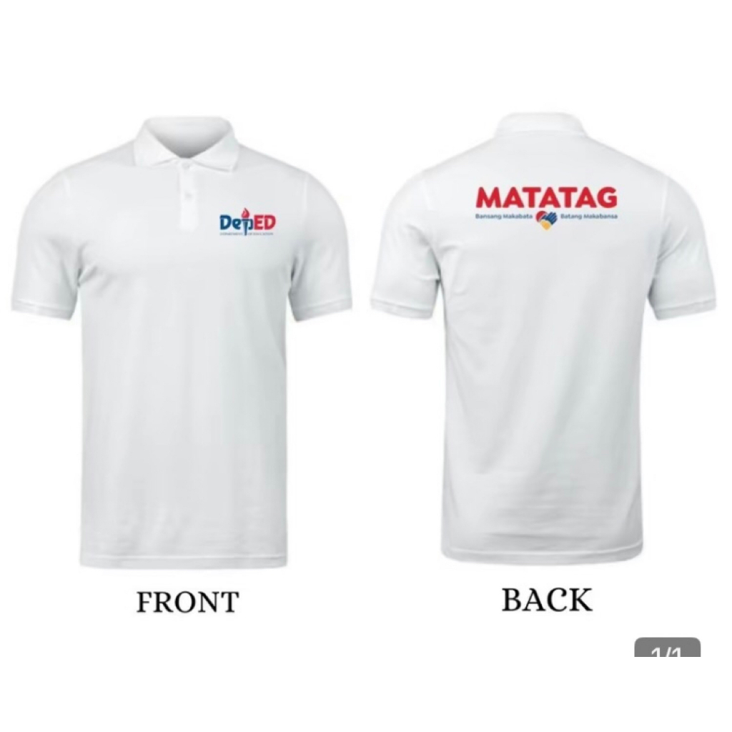 Education Matatag POLO Shirts Collar DTF Print Tshirt for ADULT ...