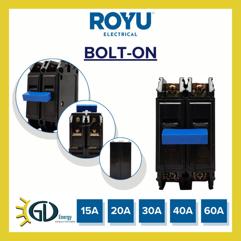 Royu Circuit SAFETY BREAKER (PLUG IN or BOLT ON) 15A 20A 30A 40A 60A ...