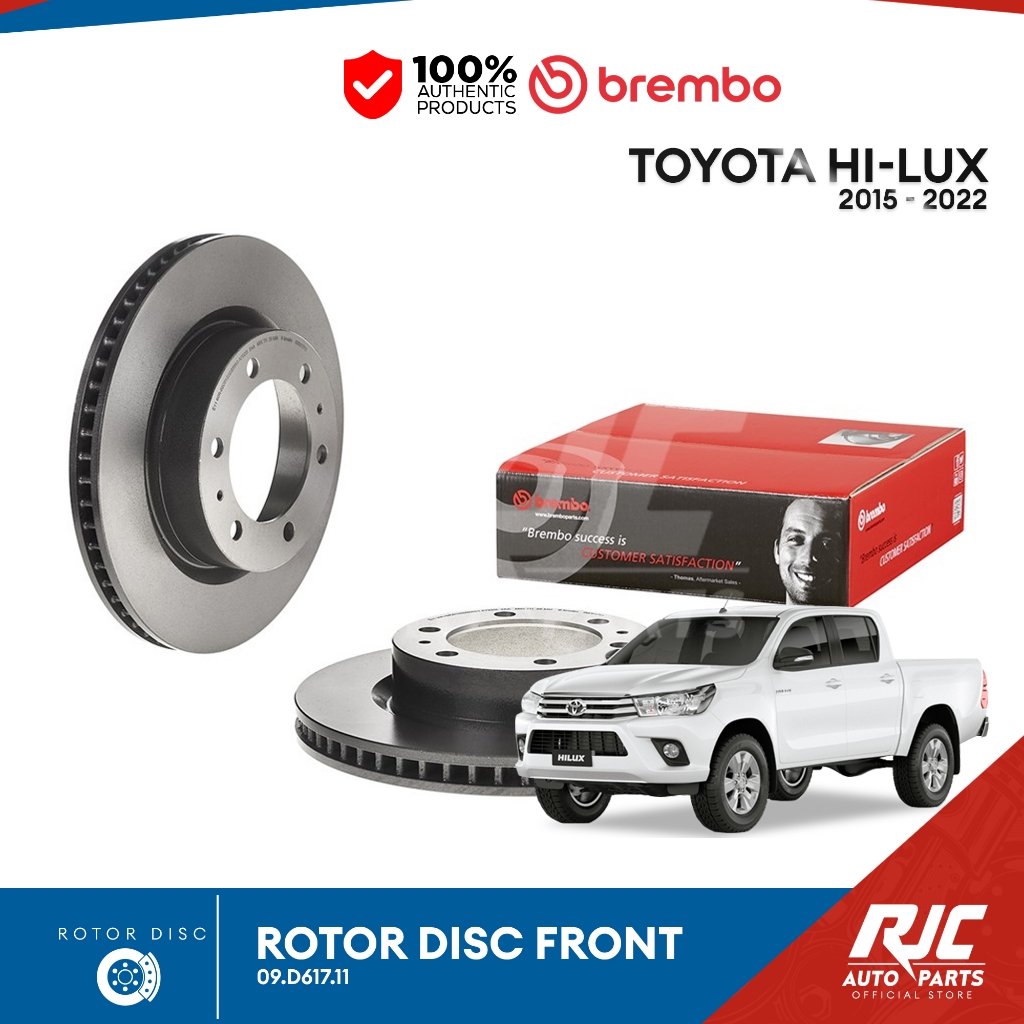BREMBO ROTOR DISC TOYOTA HILUX REVO 2.4 FRONT 2015-2012 09.D617.11 1set ...