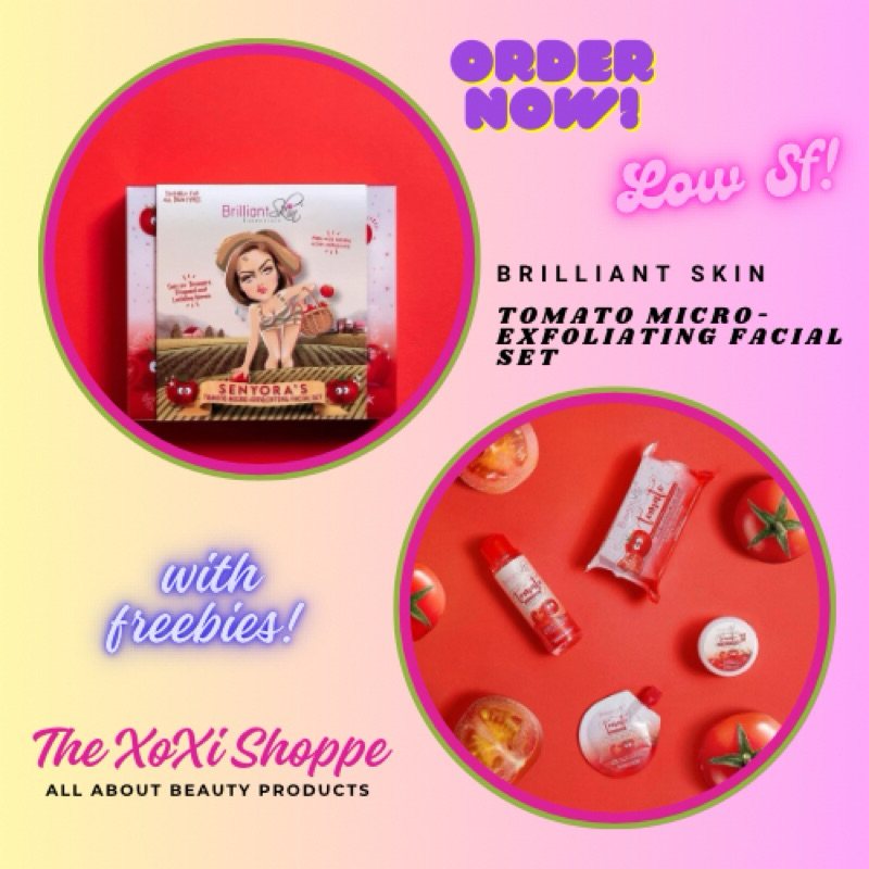 Brilliant Skin Tomato MicroExfoliating Facial Set Safe For Pregnant