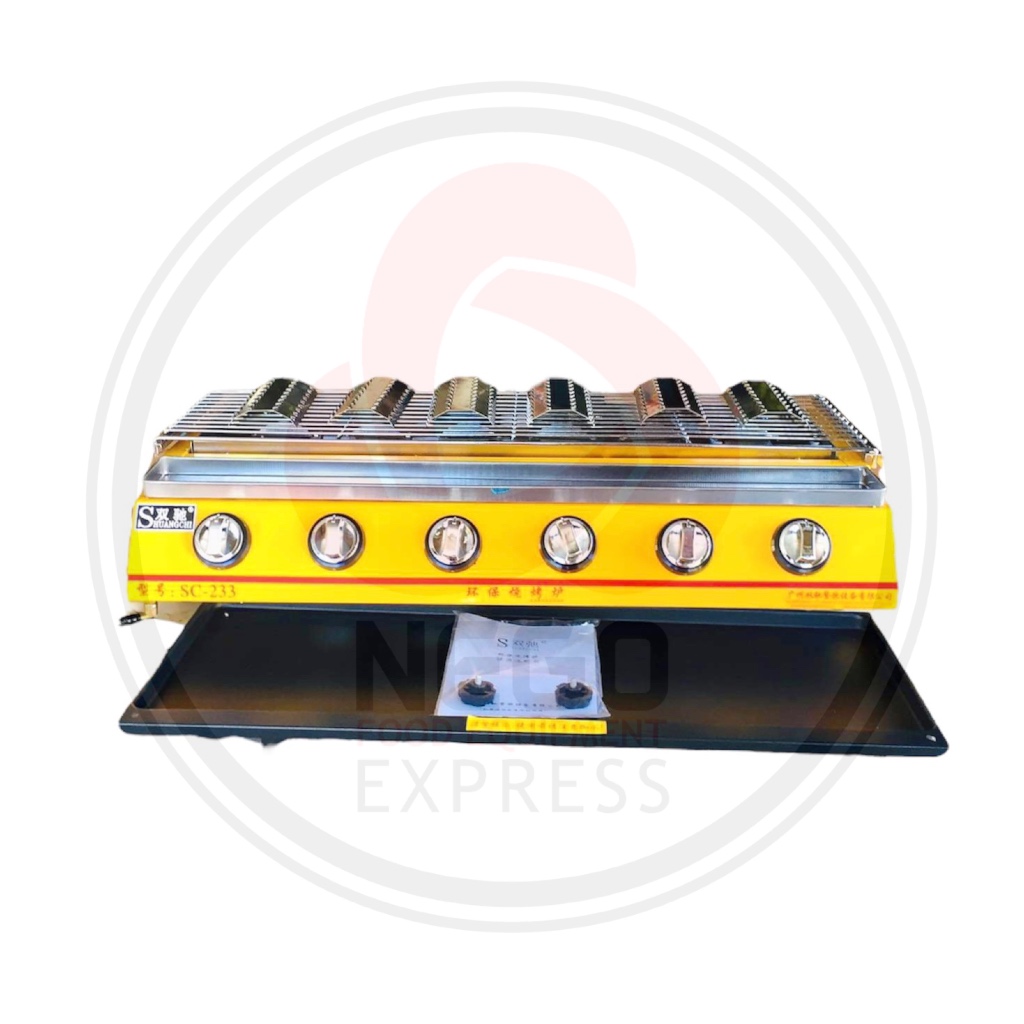 Gas Griller Roaster BBQ Grill Standard Yellow LPG 6 Heads | Shopee ...
