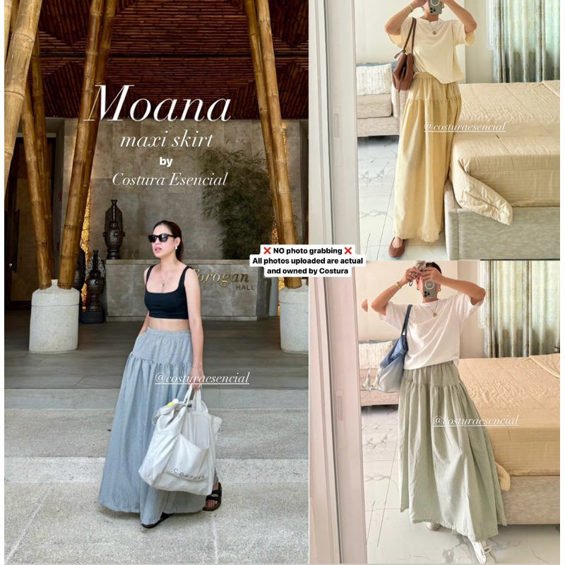 Costura Moana maxi skirt w one side pocket UP to XL Shopee Philippines