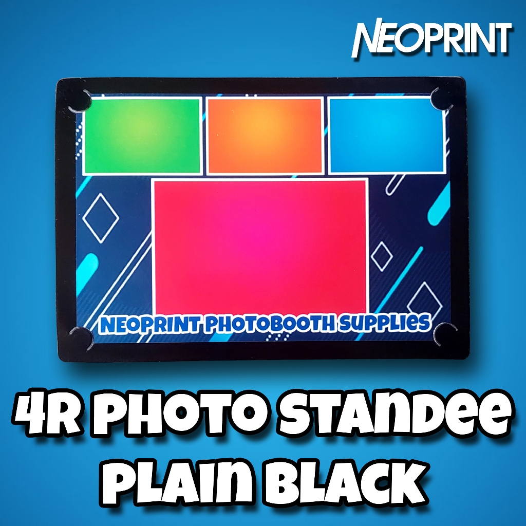 4R PHOTO STANDEE COLOR BLACK PLAIN DESIGN WITH LAMINATION 250GSM ...
