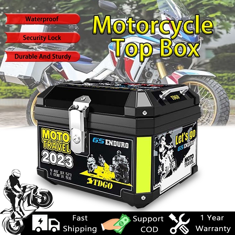 Motorcycle top box 57L large-capacity motorcycle top box ABS material ...