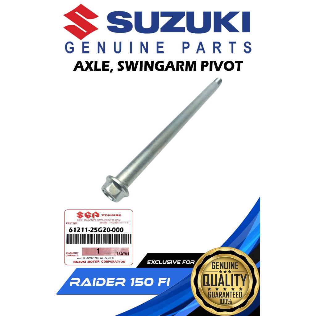 SUZUKI GENUINE AXLE, SWINGARM PIVOT FOR RAIDER 150 FI ( 61211-25G20-000 ...