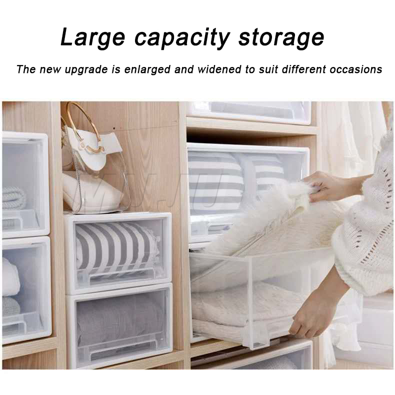 MUJU Stackable Storage Box Organizer for Clothes Underwear Bra Sock ...