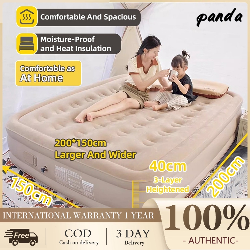 Portable Air Bed Double or Single Inflatable Bed Queen or King Family Size For Camping Shopee Philippines