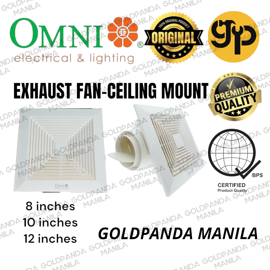 Omni Ceiling Exhaust Fan, Heavy Duty, XFC, 8